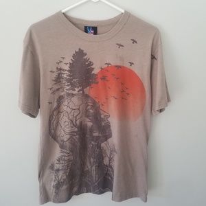 The Hangover Alan Human Tree Dark Khaki Tee Shirt